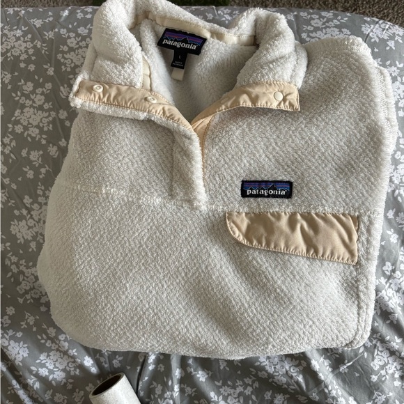 Patagonia Cream fleece pullover Jacket Cozy - Picture 10 of 10